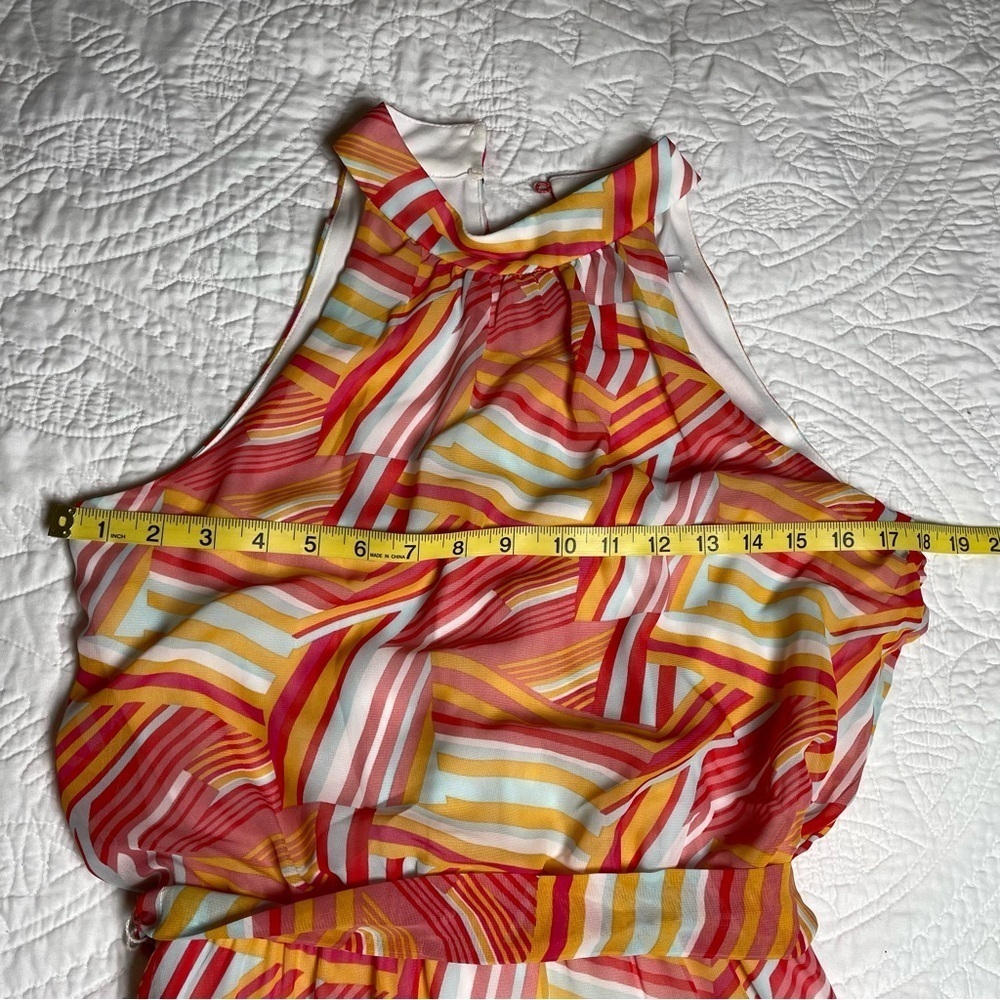 Julia Jordan Women's Printed Mock-Neck Tier Maxi Dress Size 4 Retro 70’s Boho - Picture 4 of 11